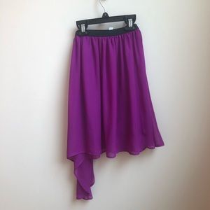 Purple Asymmetrical Skirt